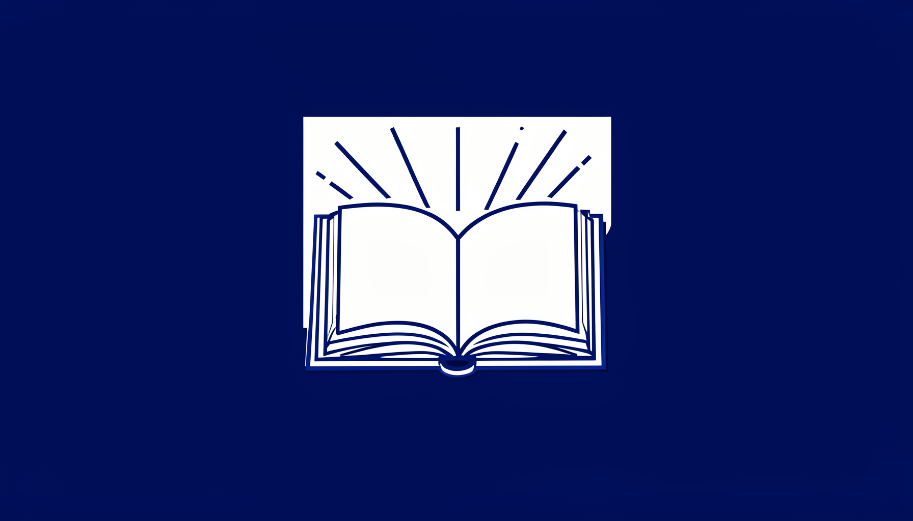 FSM Bibles logo — a simple line drawing of an open book with rays of light radiating outward, set against a deep navy blue background